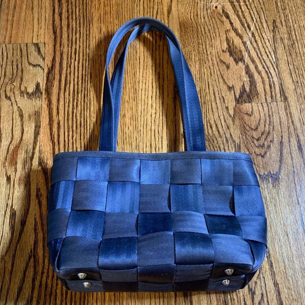 Harveys Woven Seatbelt Tote Bag Blue Handbag